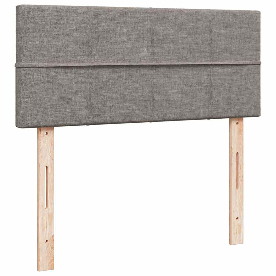 Boxspring met matras stof taupe 120x190 cm