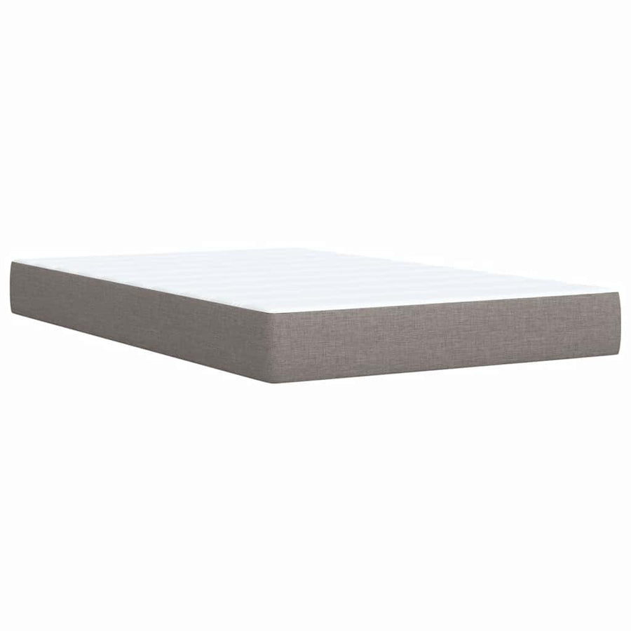 Boxspring met matras stof taupe 120x190 cm