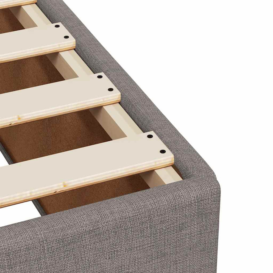 Boxspring met matras stof taupe 120x190 cm