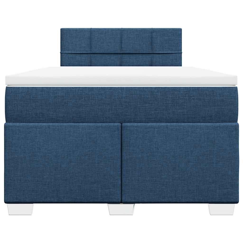 Boxspring Met Matras Stof 120 x 190 cm Blauw
