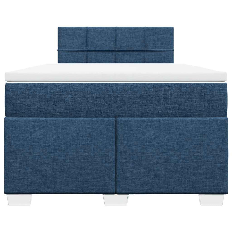 Boxspring Met Matras Stof 120 x 190 cm Blauw