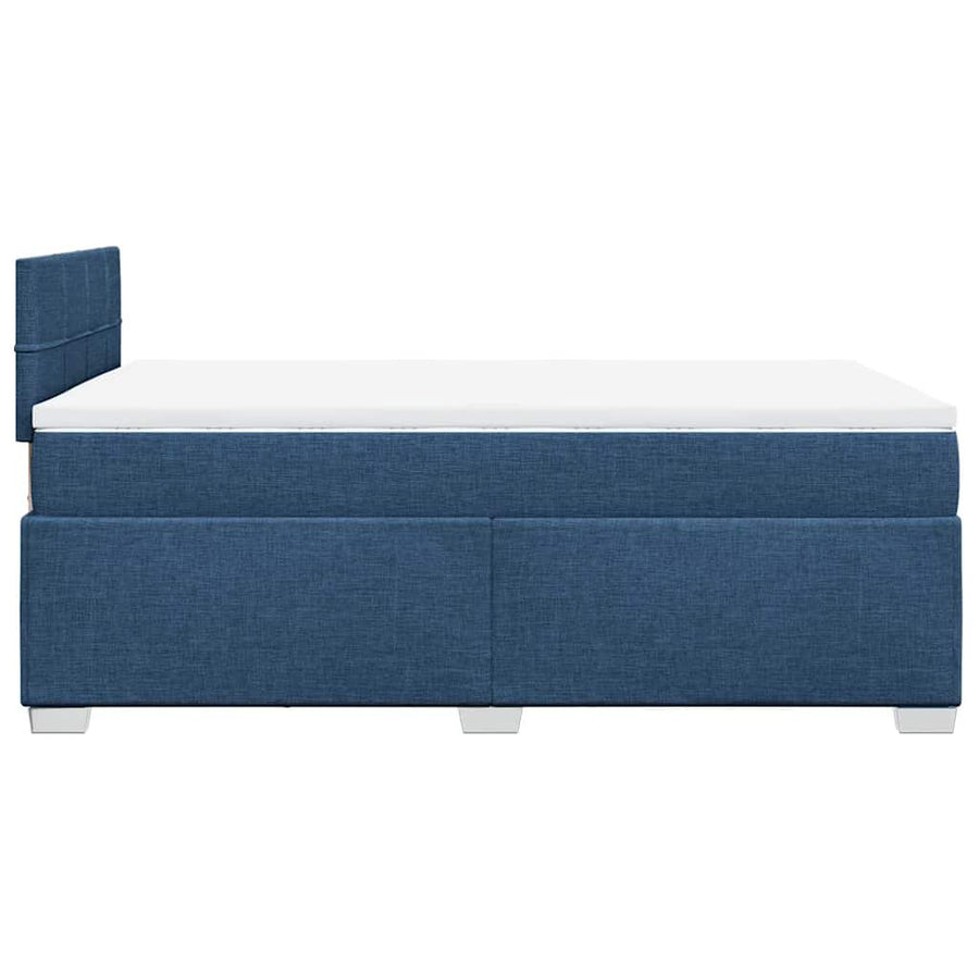 Boxspring Met Matras Stof 120 x 190 cm Blauw