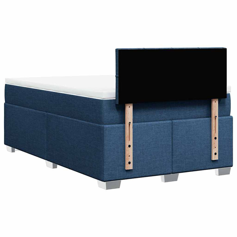 Boxspring Met Matras Stof 120 x 190 cm Blauw