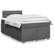 Boxspring met matras 120x190 cm donkergrijs