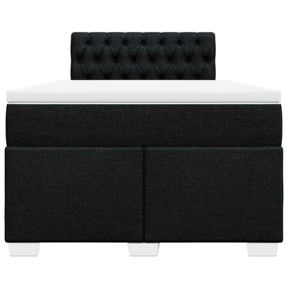Boxspring met matras stof zwart 120x190 cm