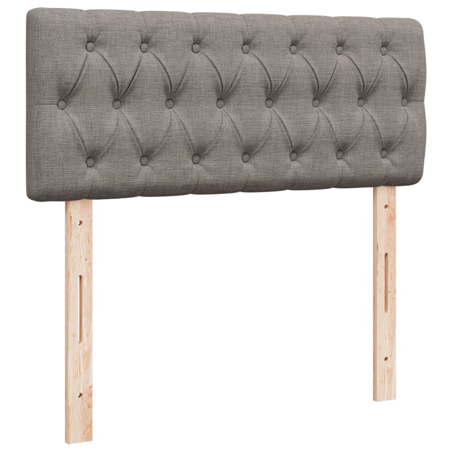 Boxspring met matras stof taupe 120x190 cm