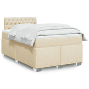 Boxspring met matras 120x190 cm crèmekleurig