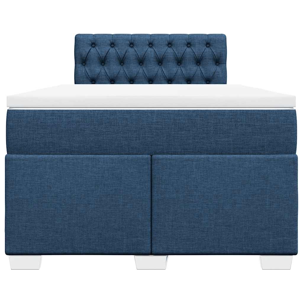 Boxspring Met Matras Stof 120 x 190 cm Blauw