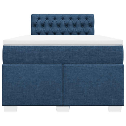 Boxspring Met Matras Stof 120 x 190 cm Blauw