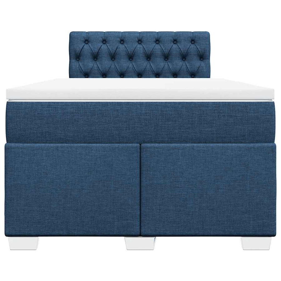 Boxspring Met Matras Stof 120 x 190 cm Blauw