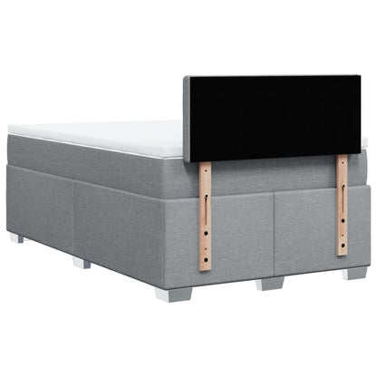 Boxspring met matras stof lichtgrijs 120x190 cm