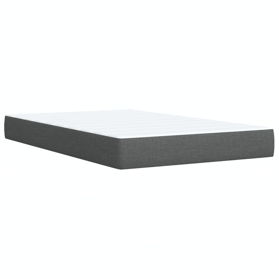 Boxspring met matras stof donkergrijs 120x190 cm