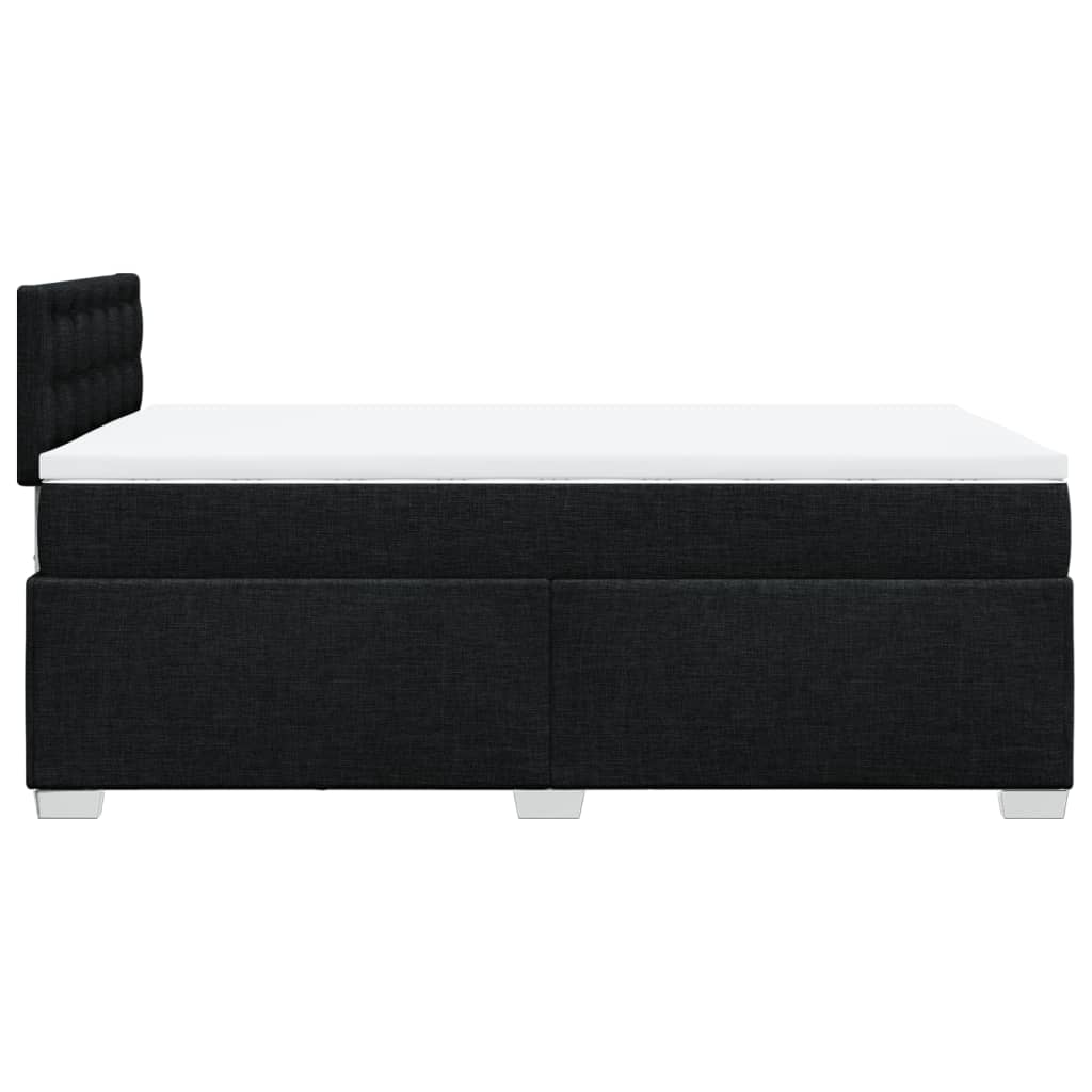 Boxspring met matras stof zwart 120x190 cm