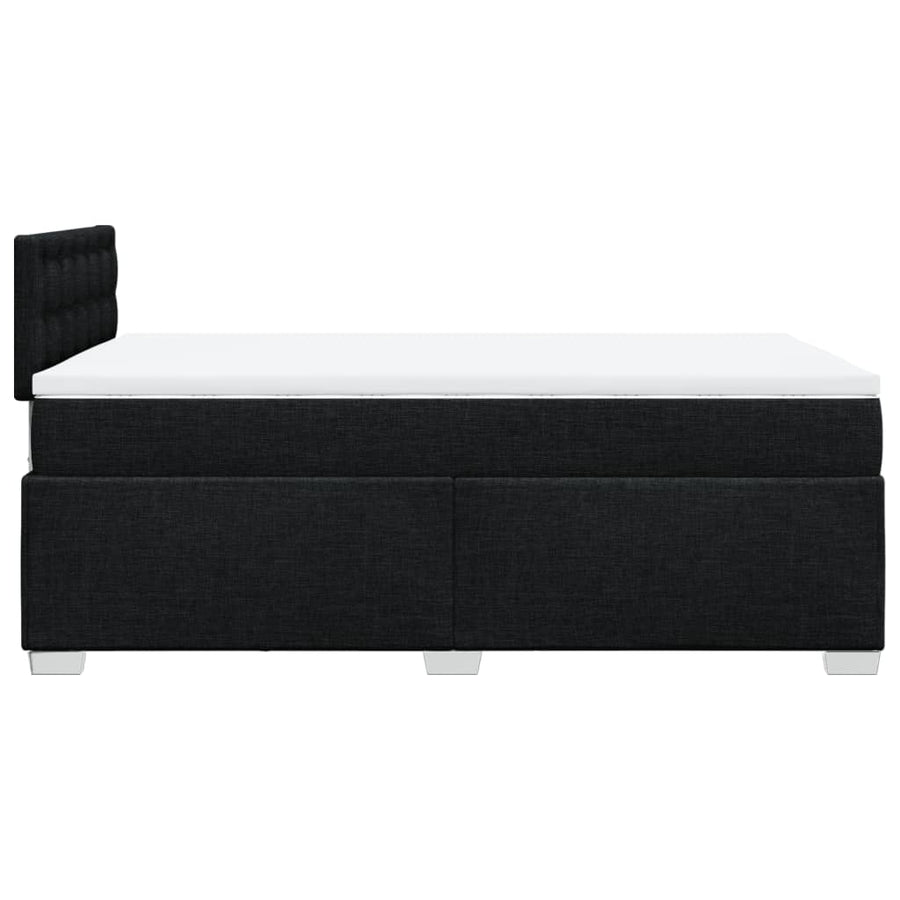 Boxspring met matras stof zwart 120x190 cm