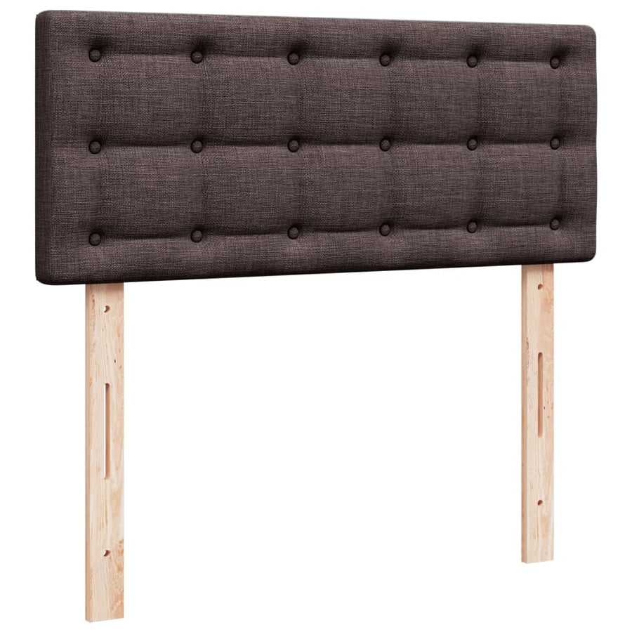 Boxspring met matras stof donkerbruin 120x190 cm