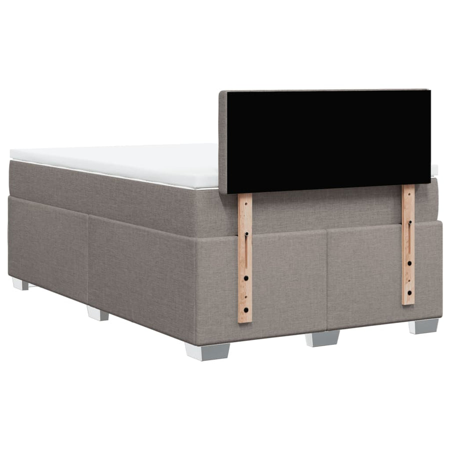 Boxspring met matras stof taupe 120x190 cm