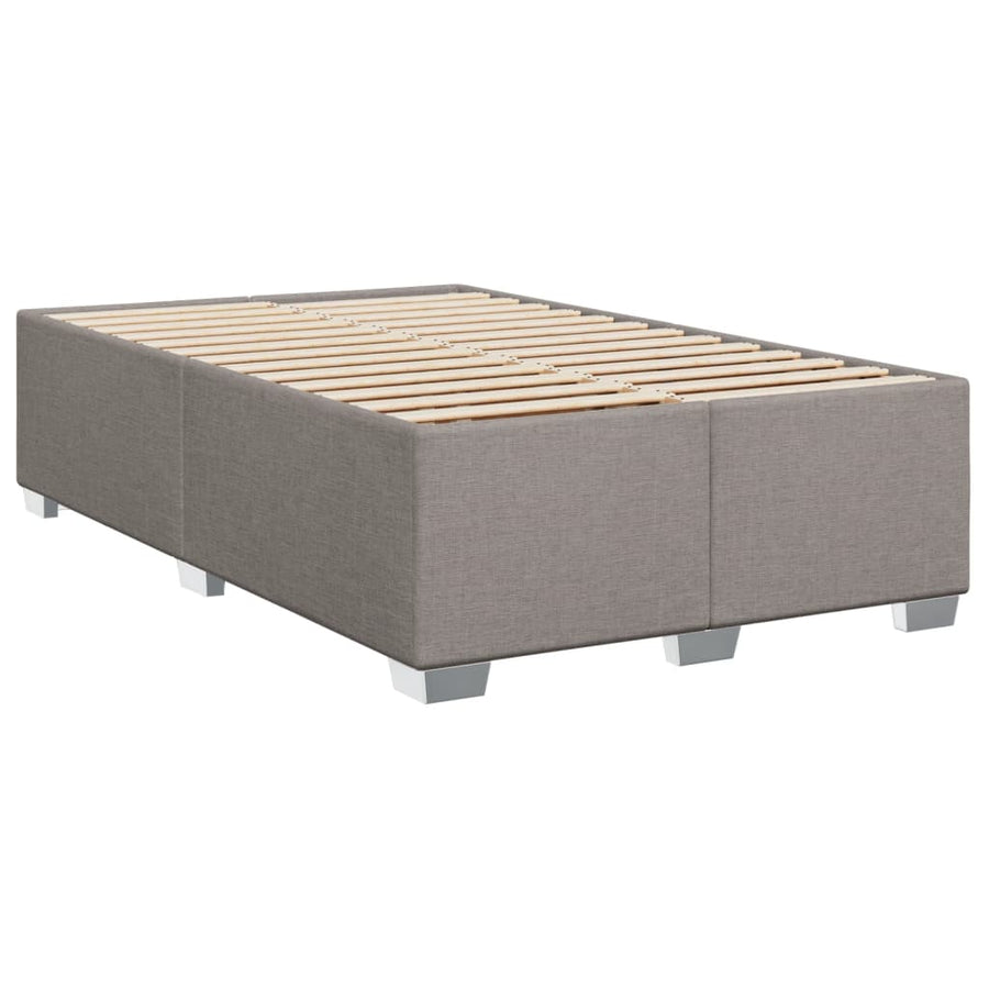 Boxspring met matras stof taupe 120x190 cm