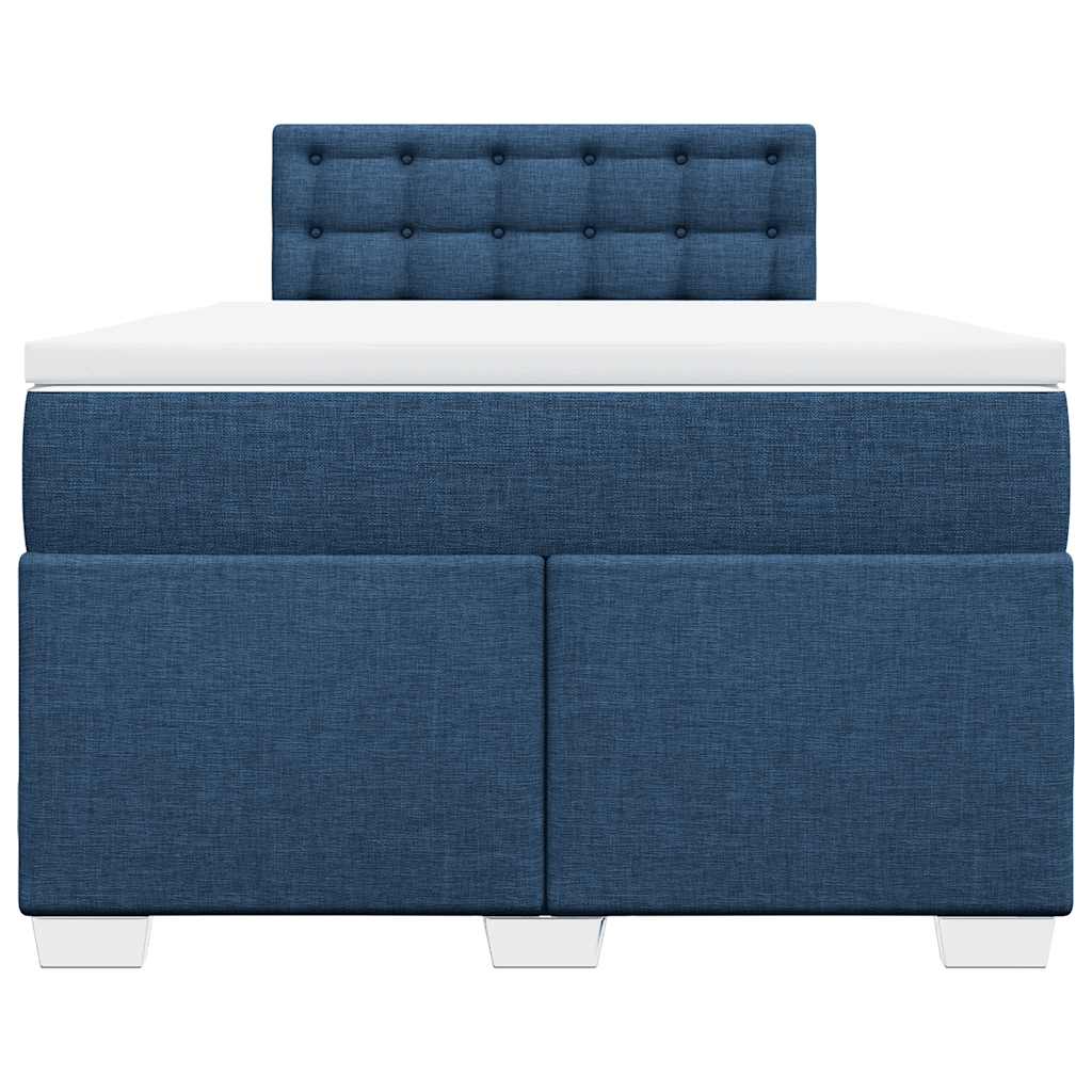 Boxspring Met Matras Stof 120 x 190 cm Blauw