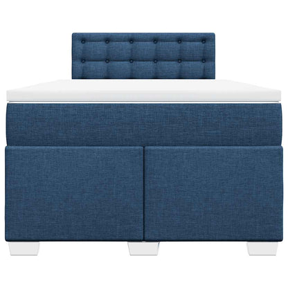 Boxspring Met Matras Stof 120 x 190 cm Blauw