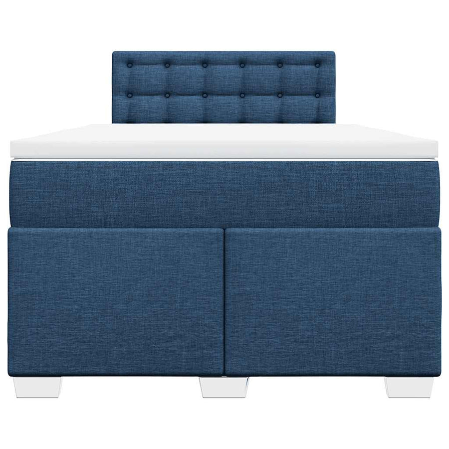 Boxspring Met Matras Stof 120 x 190 cm Blauw