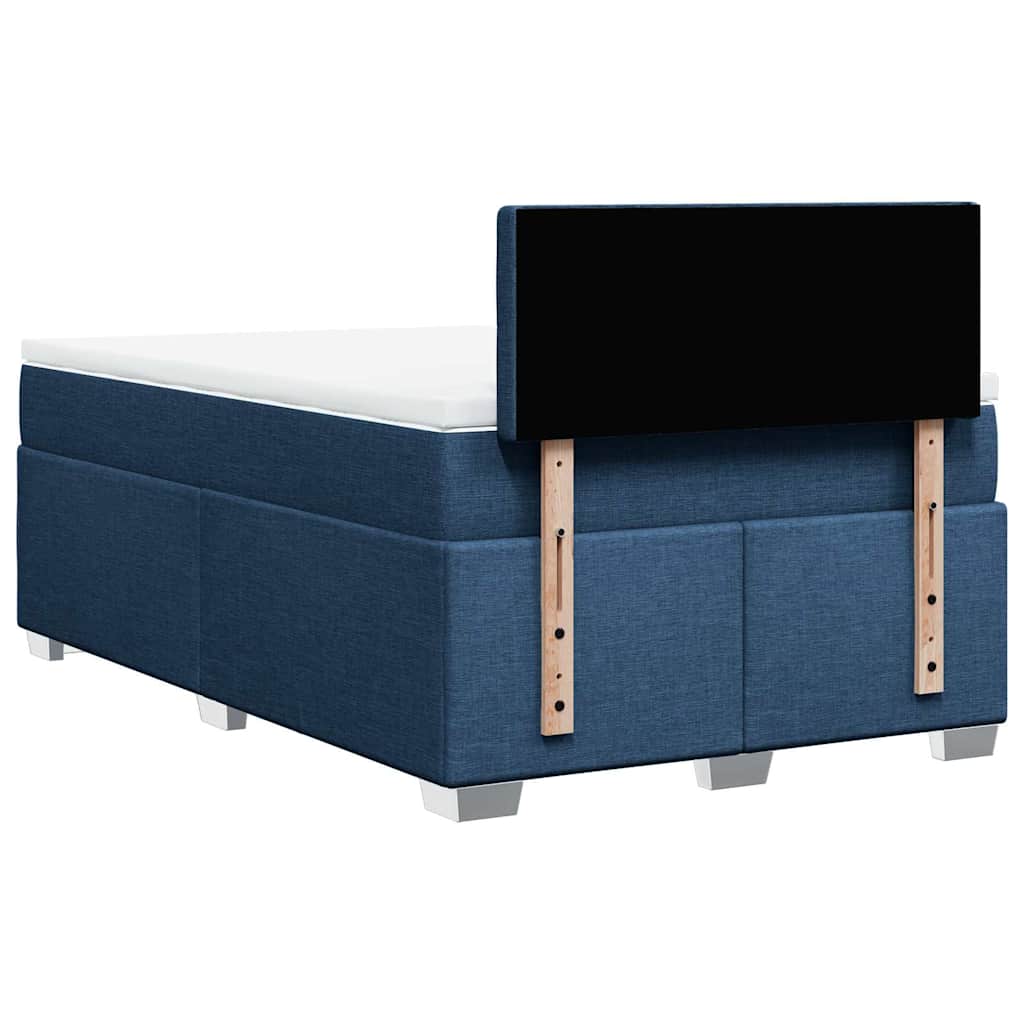 Boxspring Met Matras Stof 120 x 190 cm Blauw