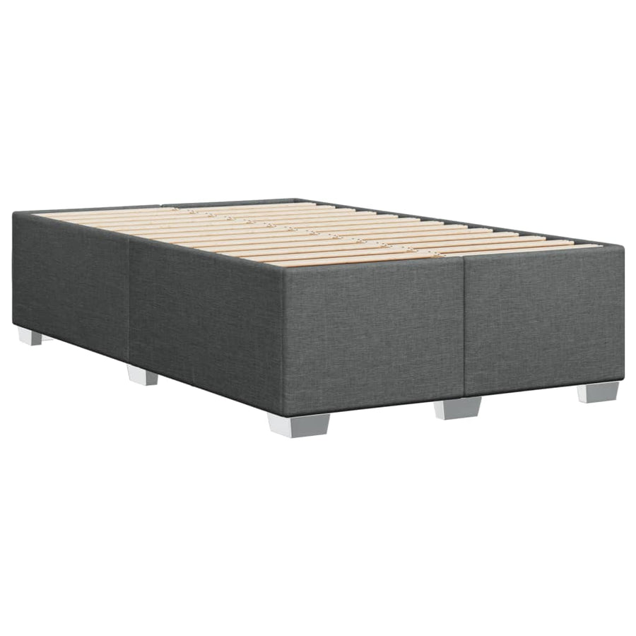 Boxspring met matras stof donkergrijs 120x200 cm