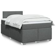 Boxspring met matras 120x200 cm donkergrijs