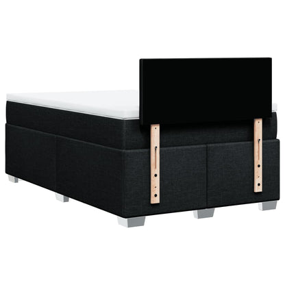 Boxspring met matras stof zwart 120x200 cm