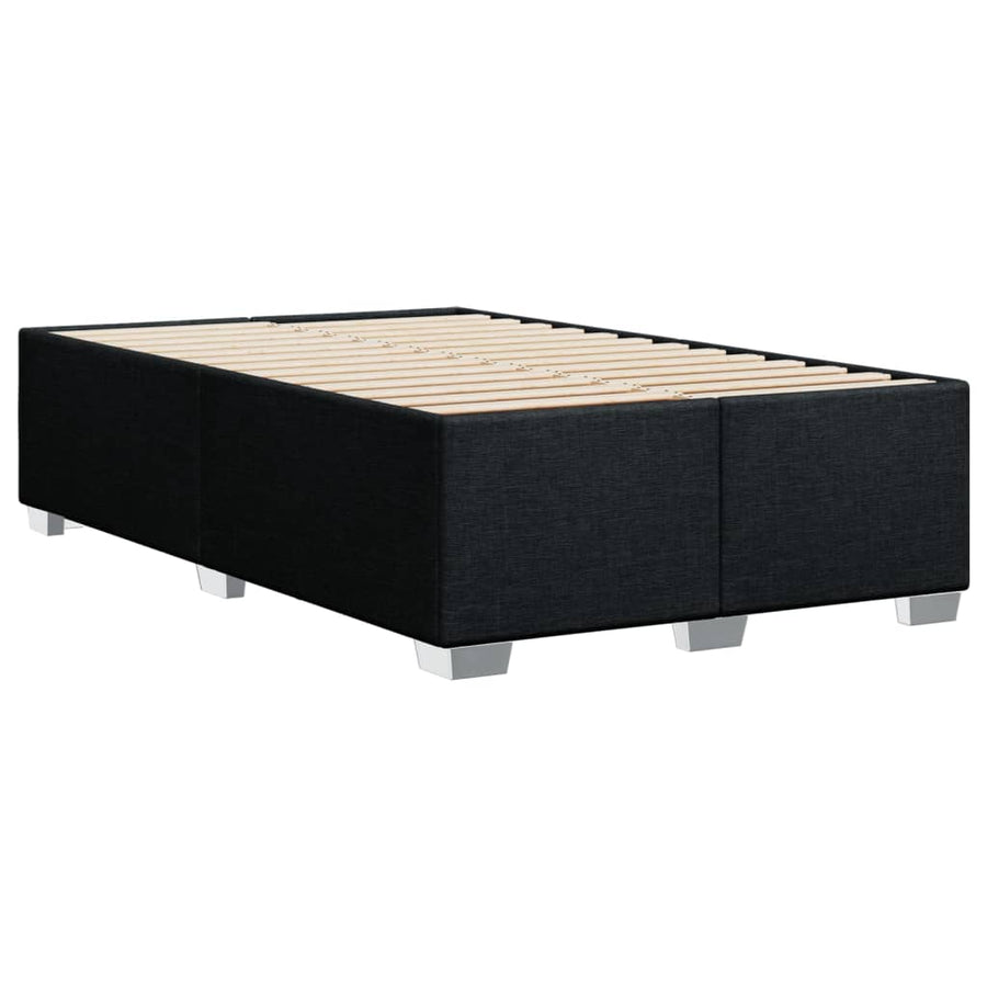 Boxspring met matras stof zwart 120x200 cm