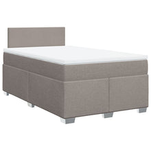 Boxspring met matras stof taupe 120x200 cm