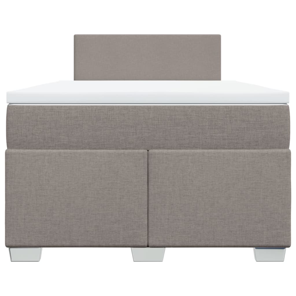 Boxspring met matras stof taupe 120x200 cm
