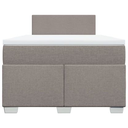 Boxspring met matras stof taupe 120x200 cm