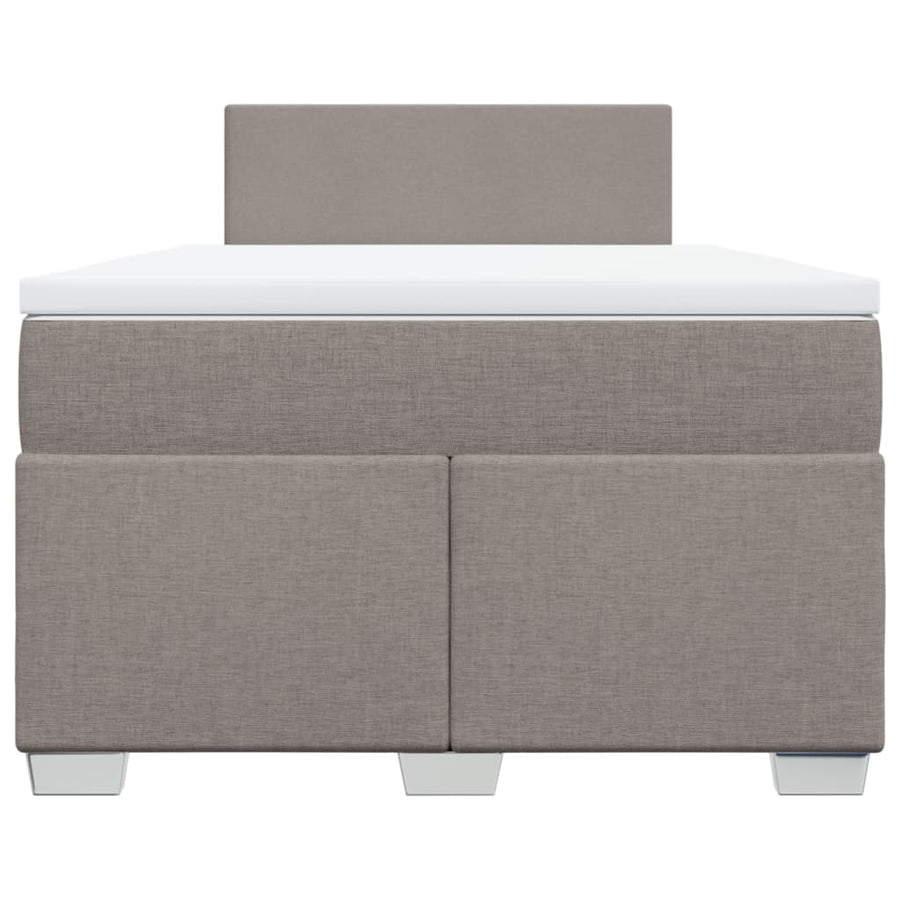 Boxspring met matras stof taupe 120x200 cm