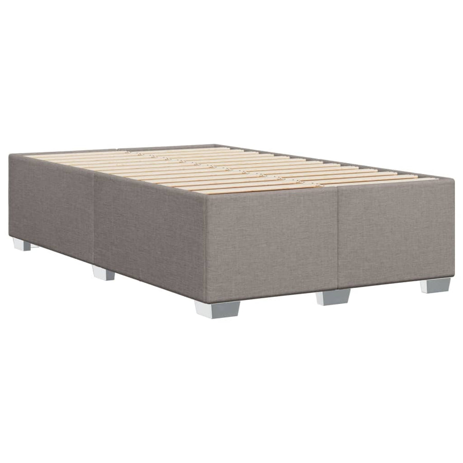Boxspring met matras stof taupe 120x200 cm