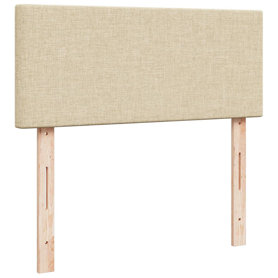 Boxspring met matras stof crèmekleurig 120x200 cm