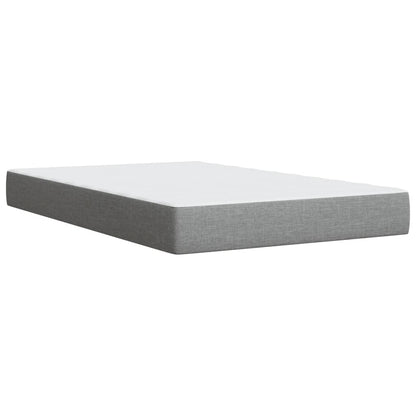 Boxspring met matras stof lichtgrijs 120x200 cm