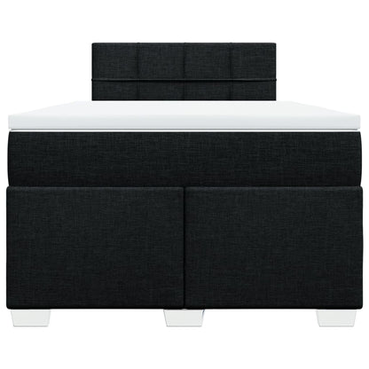 Boxspring met matras stof zwart 120x200 cm