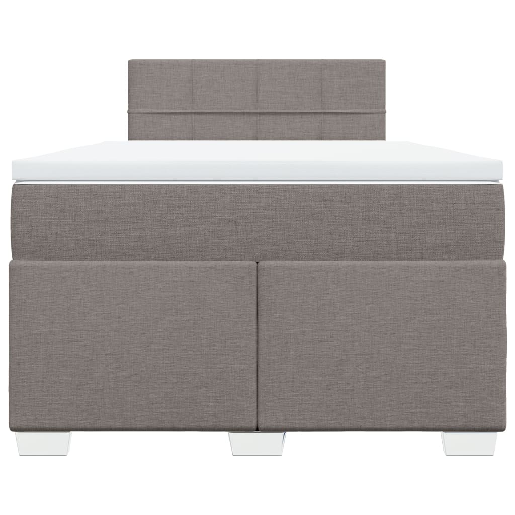 Boxspring met matras stof taupe 120x200 cm