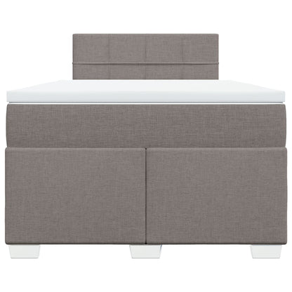 Boxspring met matras stof taupe 120x200 cm
