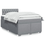 Boxspring met matras 120x200 cm lichtgrijs