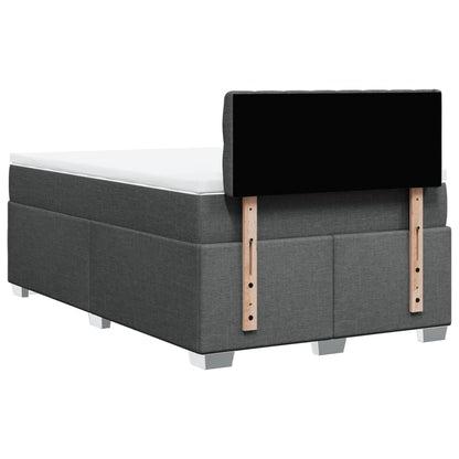 Boxspring met matras stof donkergrijs 120x200 cm