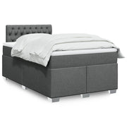 Boxspring met matras 120x200 cm donkergrijs