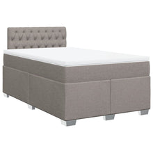 Boxspring met matras stof taupe 120x200 cm