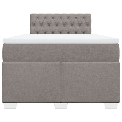 Boxspring met matras stof taupe 120x200 cm