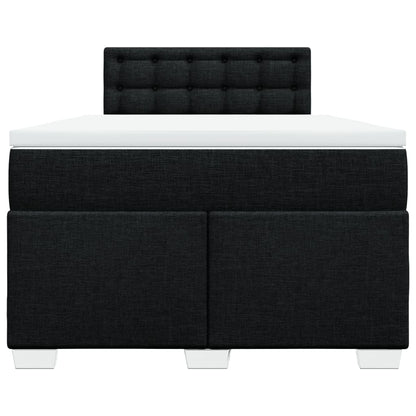 Boxspring met matras stof zwart 120x200 cm