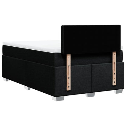 Boxspring met matras stof zwart 120x200 cm