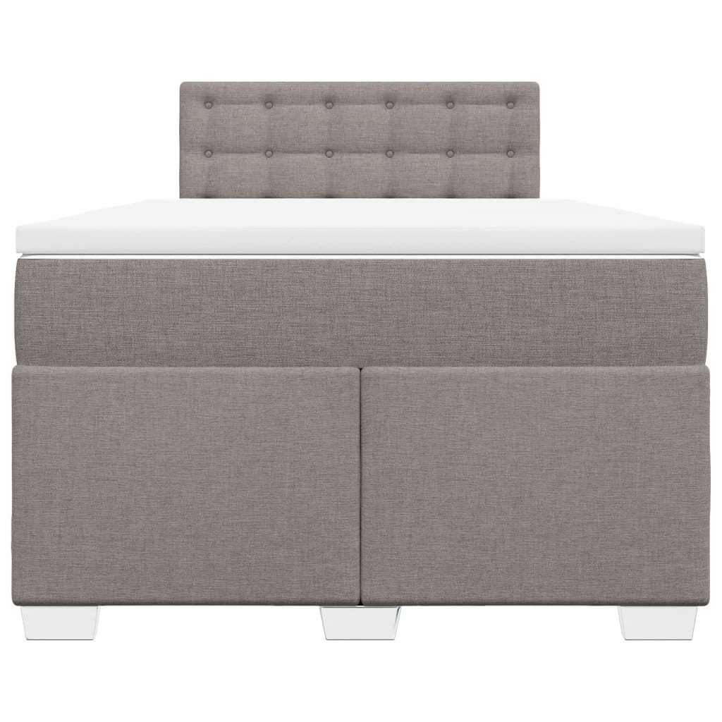 Boxspring met matras stof taupe 120x200 cm