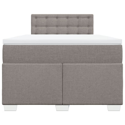 Boxspring met matras stof taupe 120x200 cm
