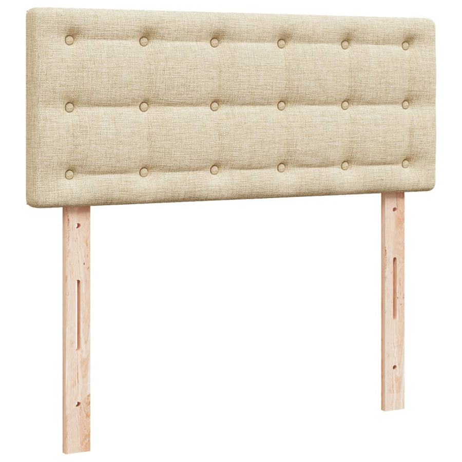 Boxspring met matras stof crèmekleurig 120x200 cm