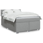 Boxspring 140x190 cm lichtgrijs met pocketveringmatras